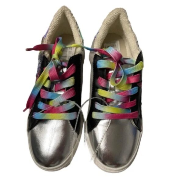 Steve Madden REZUME Rainbow Rhinestone Star Sneakers - Picture 2 of 5
